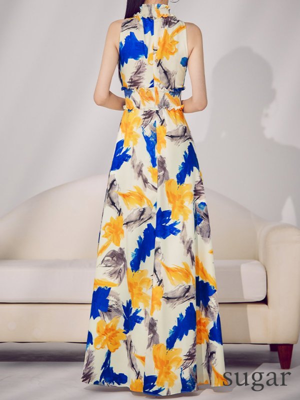 ホワイト×イエロー　モデル：まおちゃる　身長：158cm　着用サイズ：7号(Sサイズ)