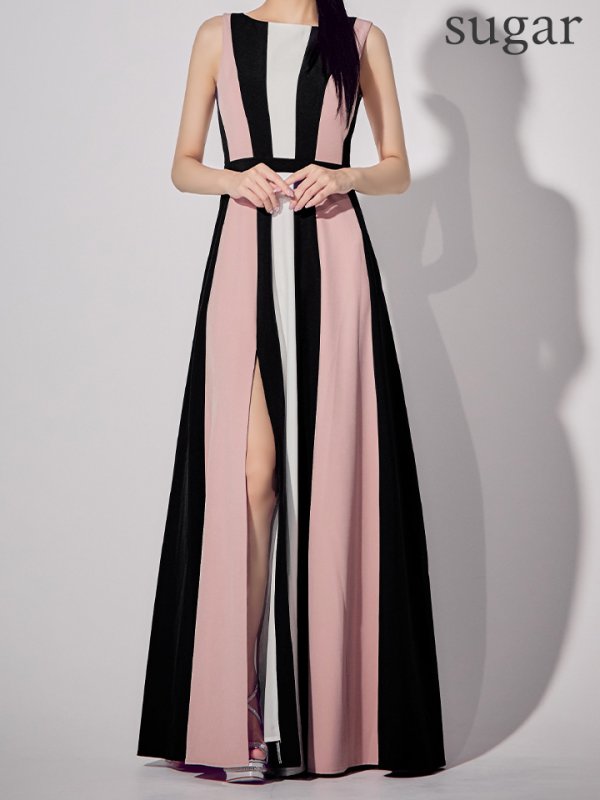 ブラックxピンク モデル：まおちゃる　身長：158cm　着用サイズ：7号(Sサイズ)