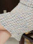 ベージュ モデル：杉山佳那恵　身長：158cm　着用サイズ：7号(Sサイズ)