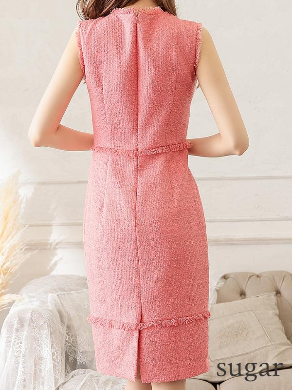 ピンク モデル：ひめか　身長：163cm　着用サイズ：7号(Sサイズ)