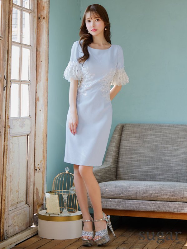 ブルー モデル:ゆめ 身長:160cm 着用サイズ:7号(Sサイズ)