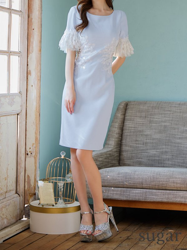 ブルー モデル:ゆめ 身長:160cm 着用サイズ:7号(Sサイズ)