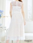 画像9: XS-Lサイズあり 【GINZA COUTURE/銀座クチュール】ボートネック/ 総レース/ ワンカラー/ ノースリーブ/ ミモレ丈/マキシ丈/ Aライン/ ワンピース/ ミディアムドレス/ キャバドレス[OF2] (9)