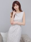 画像5: XS-Lサイズあり【ERUKEI エルケイ】マーメイド/ ノースリーブ/ フラワーレース/ ワンピース/ 裾フリル/ ミディアムドレス/ キャバドレス[OF2] (5)
