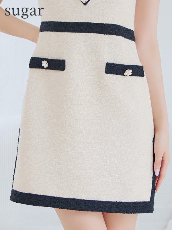 ベージュ　モデル：阿部なつき　身長：160cm　7号(Sサイズ)着用