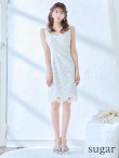 画像18: XS-Lサイズあり【ERUKEI エルケイ】 シンプル/ ワンカラー/ フラワーレース/ ノースリーブ/ タイト/ ワンピース/ ミニドレス/ キャバドレス[OF2] (18)
