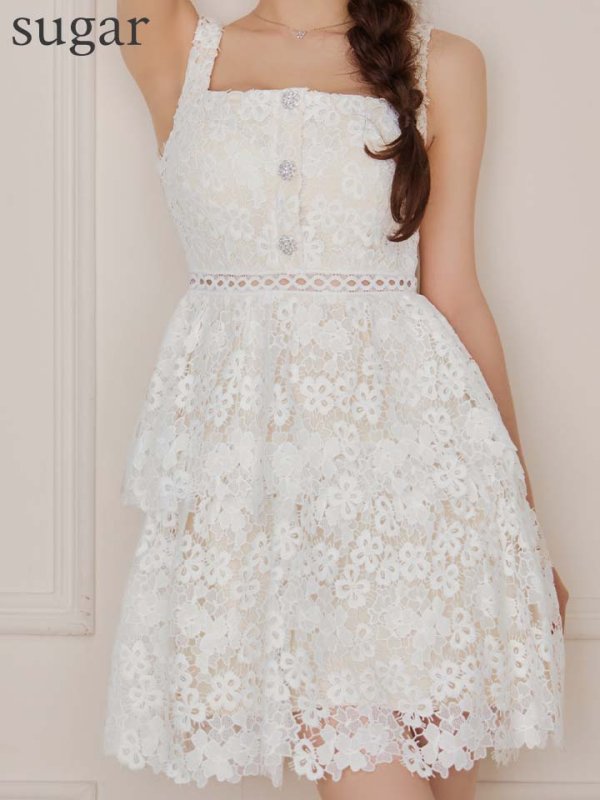 ホワイト　モデル：ももか　身長：156cm　着用サイズ：Sサイズ