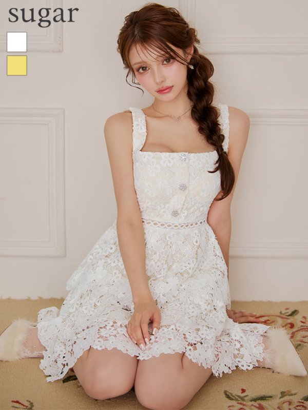 ホワイト　モデル：ももか　身長：156cm　着用サイズ：Sサイズ