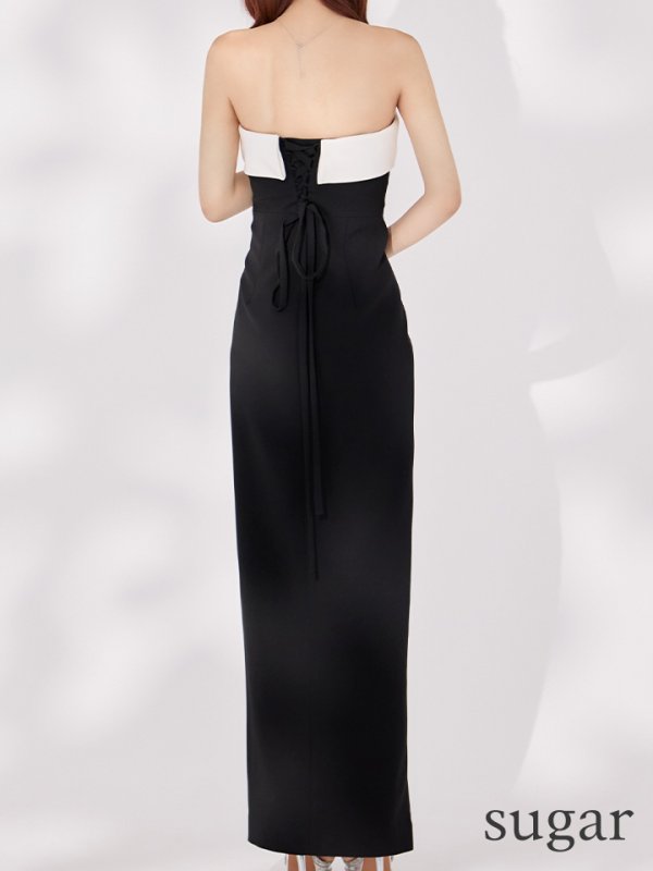 ブラック×ホワイト　モデル：まりん　身長：164cm　着用サイズ：Sサイズ