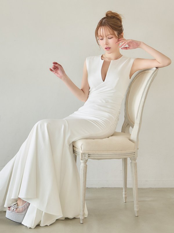 ホワイト　モデル：ゆめ　身長：160cm　着用サイズ：Sサイズ