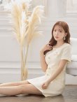 画像5: XS-Lサイズあり【ERUKEI エルケイ】ボタン/ Aライン/ 半袖/ 台形スカート/ フレア/ ワンピース/ ミニドレス/ キャバドレス[OF2] (5)