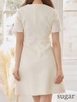画像9: XS-Lサイズあり【ERUKEI エルケイ】ボタン/ Aライン/ 半袖/ 台形スカート/ フレア/ ワンピース/ ミニドレス/ キャバドレス[OF2] (9)