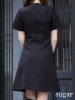 画像19: XS-Lサイズあり【ERUKEI エルケイ】ボタン/ Aライン/ 半袖/ 台形スカート/ フレア/ ワンピース/ ミニドレス/ キャバドレス[OF2] (19)
