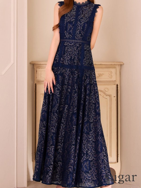 ネイビー　モデル：るりぴ　身長：165cm　着用サイズ：7号(Sサイズ)