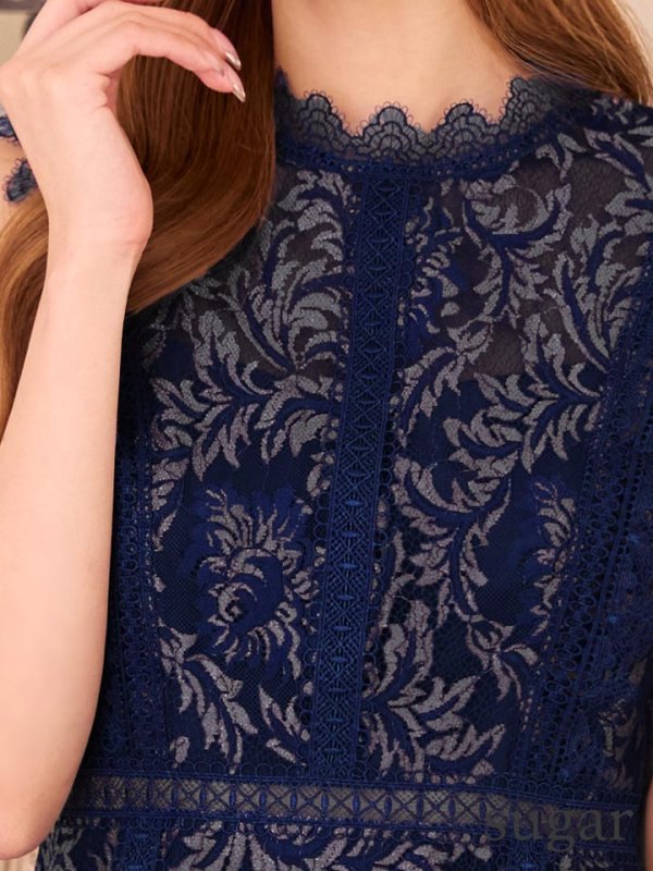 ネイビー　モデル：るりぴ　身長：165cm　着用サイズ：7号(Sサイズ)