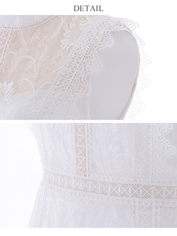 画像24: XS-Lサイズあり【ERUKEI エルケイ】総レース/ ノースリーブ/ Aライン/ ロングドレス/ キャバドレスlong[OF2] (24)