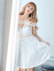画像7: XLサイズあり【ERUKEI エルケイ】総レース/オフショル/フレア/ミニドレス /キャバドレス[OF2] (7)