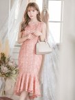 画像9: 【ERUKEI エルケイ】マーメイド/ ミディアム/ ワンピース/ ミモレ丈/ ケミカルレース/ ノースリーブ/ タイト/ キャバドレス[OF2] (9)