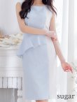 画像8: 【ERUKEI エルケイ】ペプラム風 /バイカラー/ ノースリーブ/ ワンピース/ タイト/ ミディアム丈/ キャバドレス[OF2] (8)