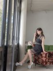 画像14: XS-Lサイズあり【SETTAN/セッタン】ケミカルレース/ ボートネック/ ノースリーブ/ワンピース/ミニドレス/ キャバドレス[OF2] (14)