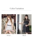 画像19: XS-Lサイズあり【SETTAN/セッタン】ケミカルレース/ ボートネック/ ノースリーブ/ワンピース/ミニドレス/ キャバドレス[OF2] (19)