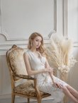 画像5: XS-Lサイズあり【ERUKEI エルケイ】総レース/ ノースリーブ/ ウエストリボン/ ひざ丈/ ミディアム/ タイト/ ワンピース/ キャバドレス[OF2] (5)