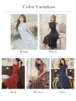 画像42: 【ERUKEI エルケイ】ドット/ 膝丈/ ワンピース/マキシ/フリルデザイン/ キャバドレス[OF2] (42)