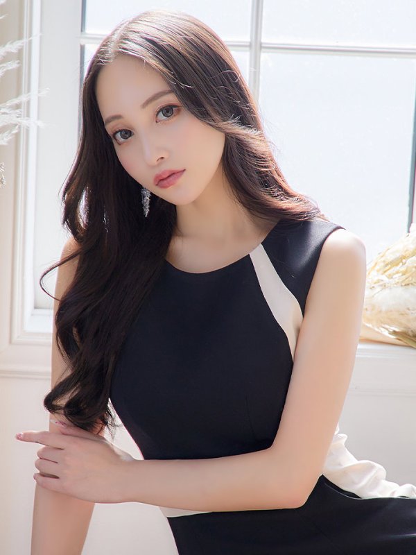 画像7: 【ERUKEI エルケイ】バイカラー/ ノースリーブ/ タイト/ ミニドレス/ キャバドレス[OF2] (7)