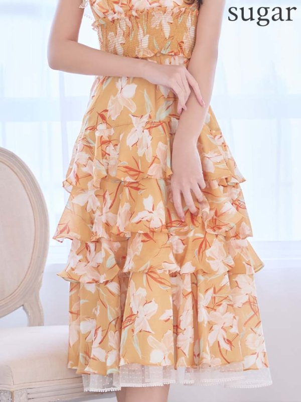 オレンジ　モデル：りな　身長：160cm　着用サイズ：Sサイズ