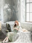 画像16: XS-Lサイズあり【SETTAN/セッタン】フラワーレース/ リボンネック/ フリル/ マキシ丈/ワンピース/ミニドレス/ キャバドレス[OF2] (16)