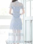 画像28: XS-Lサイズあり【SETTAN/セッタン】フラワーレース/ リボンネック/ フリル/ マキシ丈/ワンピース/ミニドレス/ キャバドレス[OF2] (28)