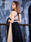 画像11: 【SETTAN/セッタン】バイカラー/ プリーツデザイン/ バッククロス/ Aライン/ ロングドレス / キャバドレスlong[OF2] (11)