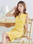 画像2: XS-Lサイズあり【SETTAN/セッタン】ノースリーブ/ バストカットデザイン/ タイト/ ひざ丈/ ワンピース/ ミディアムドレス/ キャバドレス[OF2] (2)