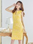 画像4: XS-Lサイズあり【SETTAN/セッタン】ノースリーブ/ バストカットデザイン/ タイト/ ひざ丈/ ワンピース/ ミディアムドレス/ キャバドレス[OF2] (4)