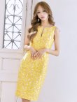 画像15: XS-Lサイズあり【SETTAN/セッタン】ノースリーブ/ バストカットデザイン/ タイト/ ひざ丈/ ワンピース/ ミディアムドレス/ キャバドレス[OF2] (15)