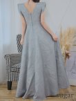 画像18: XS-Lサイズあり【SETTAN/セッタン】ワンカラー/ Vネック/ ジャガード/ Aライン/ ロング/ キャバドレス long[OF2] (18)