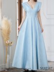 画像8: XS-Lサイズあり【SETTAN/セッタン】ワンカラー/ Vネック/ ジャガード/ Aライン/ ロング/ キャバドレス long[OF2] (8)