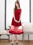 画像6: XS-Lサイズあり【SETTAN/セッタン】ファー付き/ シアー/ ボートネック/ ノースリーブ/ 膝丈/ Aライン/ フレア/ ワンピース/ ミディアムドレス/ キャバドレス[OF2] (6)