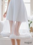 画像23: XS-Lサイズあり【SETTAN/セッタン】ファー付き/ シアー/ ボートネック/ ノースリーブ/ 膝丈/ Aライン/ フレア/ ワンピース/ ミディアムドレス/ キャバドレス[OF2] (23)