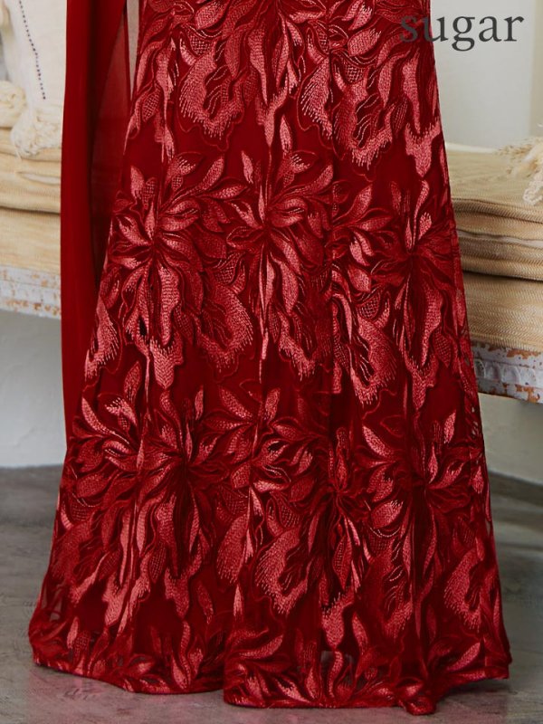 画像30: XS-Lサイズあり【SETTAN/セッタン】マーメイド/ ワンカラー/ レース/ ケープ風/ ロングスリープ/ ロングドレス / キャバドレス long[OF2] (30)