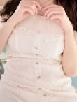画像16: 【SETTAN/セッタン】オフショル/フラワーレース/ リボン/ フリル/ マキシ丈/ワンピース/足透け/ キャバドレス[OF2] (16)