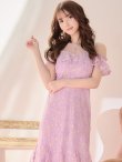 画像3: XS-Lサイズあり【SETTAN/セッタン】フラワーレース/ パステルカラー/ フリル/ マキシ丈/ワンピース/ミニドレス/ キャバドレス[OF2] (3)