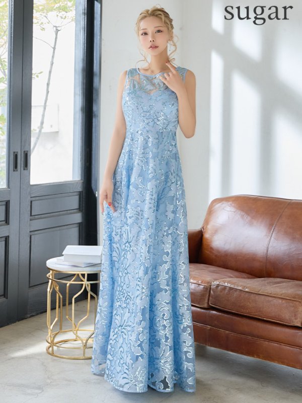ブルー　モデル：如月れい　身長：156cm　着用サイズ：Sサイズ