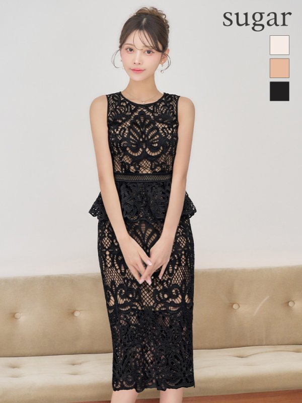 ブラック　モデル：るりぴ　身長：165cm　着用サイズ：7号(Sサイズ)着用