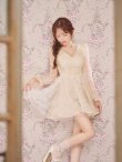 アイボリー　モデル：りな　身長：160cm　着用サイズ：7号(Sサイズ)着用