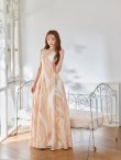 ゴールドxピンク　モデル：真優川咲　身長：158cm　着用サイズ：7号(Sサイズ)