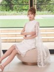 ホワイト　モデル：るりぴ　身長：165cm　着用サイズ：7号(Sサイズ)