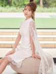 ホワイト　モデル：るりぴ　身長：165cm　着用サイズ：7号(Sサイズ)