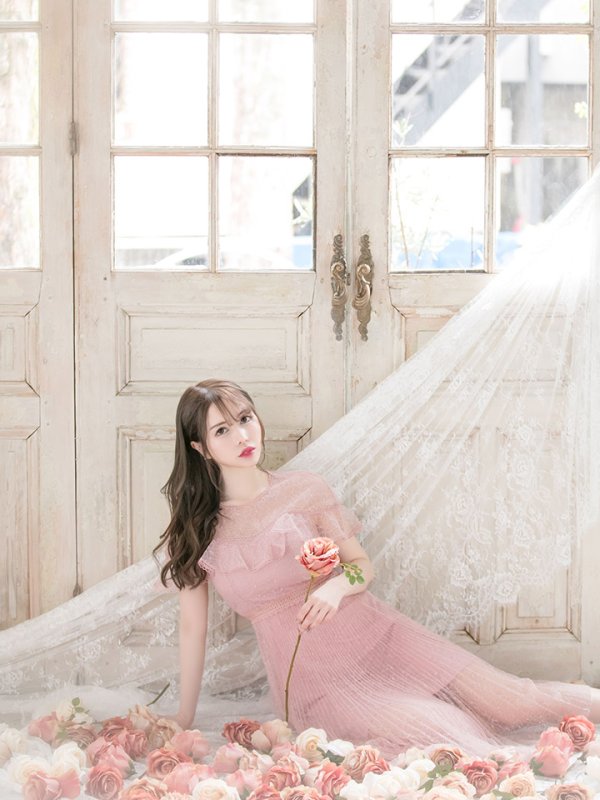 画像10: 【SETTAN/セッタン】総レース/ ショートスリーブ/ プリーツ/ ミモレ丈/ ワンピース/ ミニドレス/ キャバドレス[OF2] (10)