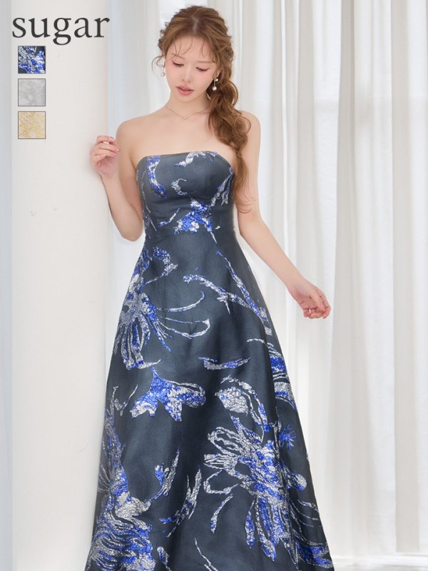 ネイビーxシルバー モデル：ゆめ　身長：160cm　着用サイズ：7号(Sサイズ)